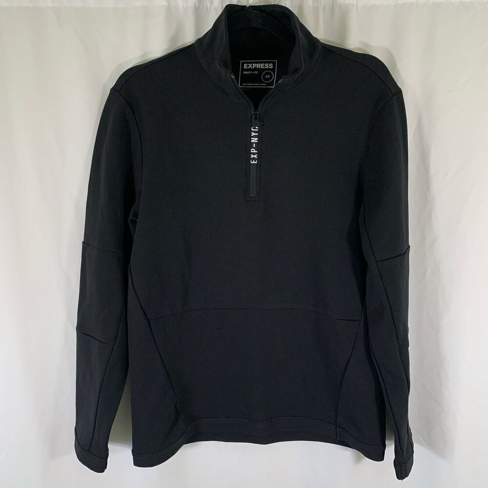 Express Jacket Women's Small Black 1/4 Zip Mock Neck Long Sleeve Lightweight